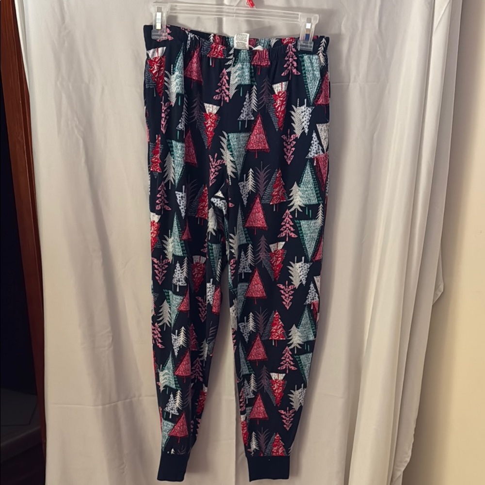 Festive Tree Print Pajama Pants